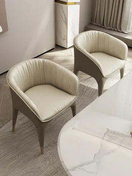 Легкий роскошный обеденный стол, стул, высококачественная бытовая спинка, простое современное кресло для макияжа, мастер-стул, подлокотник для маджонга, стул для спальни