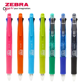 1шт четырехцветная шариковая ручка ZEBRA B4SA1 0,7 мм + механический карандаш 0,5 мм комбинированная студенческая многофункциональная шариковая ручка