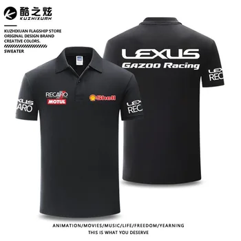 Новая летняя универсальная рубашка поло Lexuss с короткими рукавами, деловой гоночный костюм, комбинезоны, мужские футболки, топы