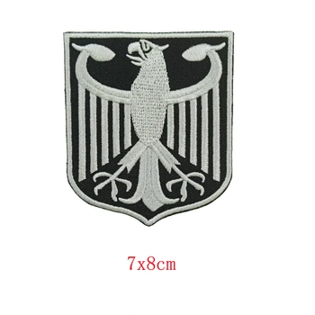 Герб Германии Щит с орлом, вышитый железом На нашивке, декоративные тканевые наклейки для одежды
